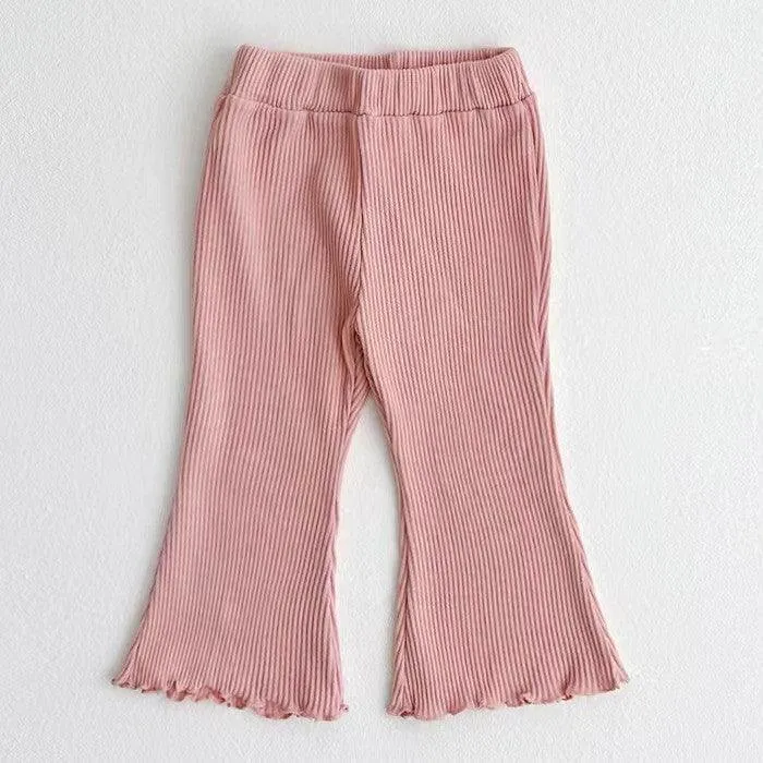 Western Style Bell-bottom Pants Baby Girl Fungus