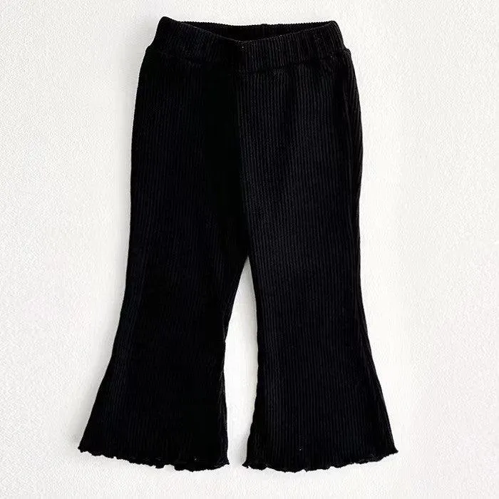 Western Style Bell-bottom Pants Baby Girl Fungus