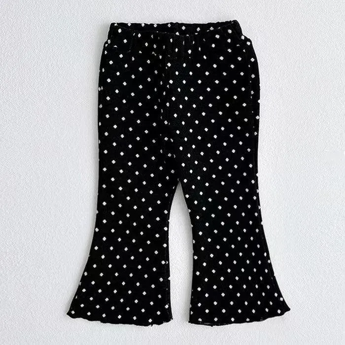 Western Style Bell-bottom Pants Baby Girl Fungus