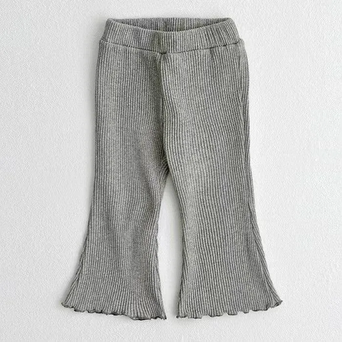 Western Style Bell-bottom Pants Baby Girl Fungus