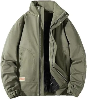 Xingfenly Winter Jacket Men Cotton Padded Coat Casual Plus Size Work Jackets Men' Clothing Baseball