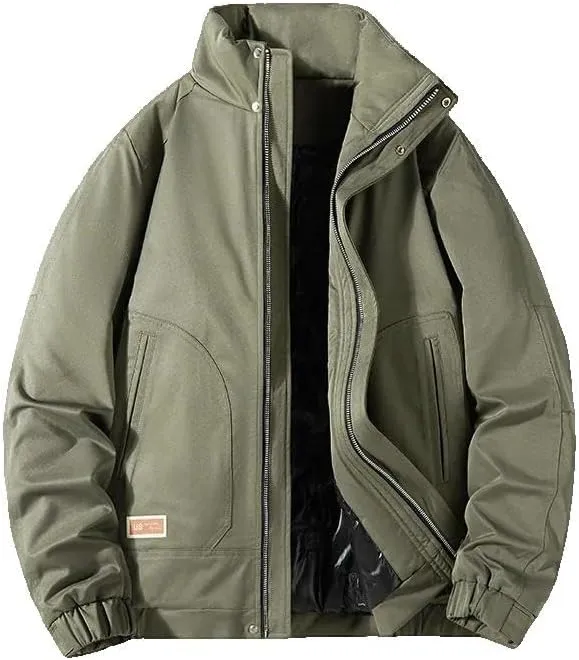 Xingfenly Winter Jacket Men Cotton Padded Coat Casual Plus Size Work Jackets Men' Clothing Baseball
