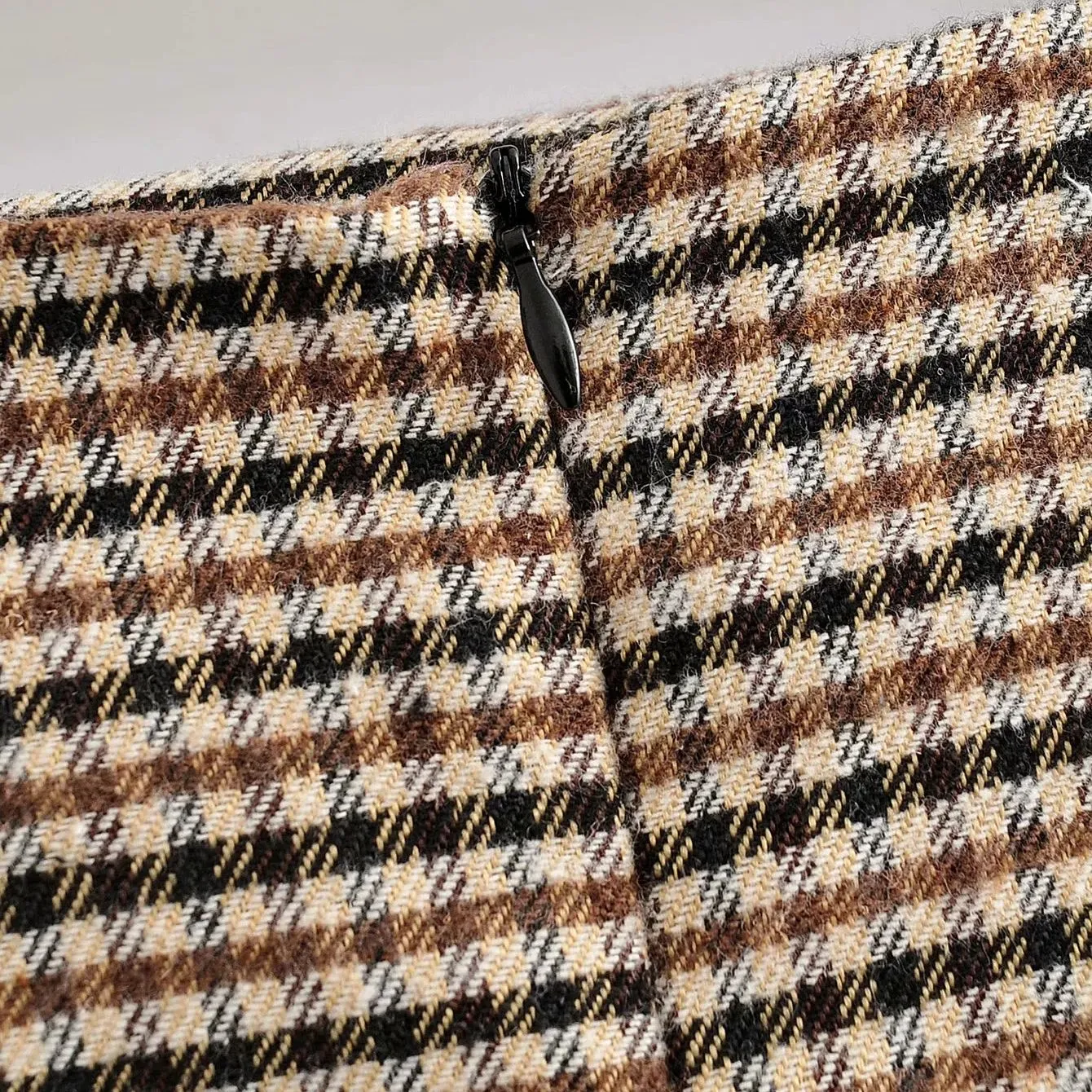 XNWMNZ Women Autumn Elegant plaid mini skirt faldas mujer back zipper